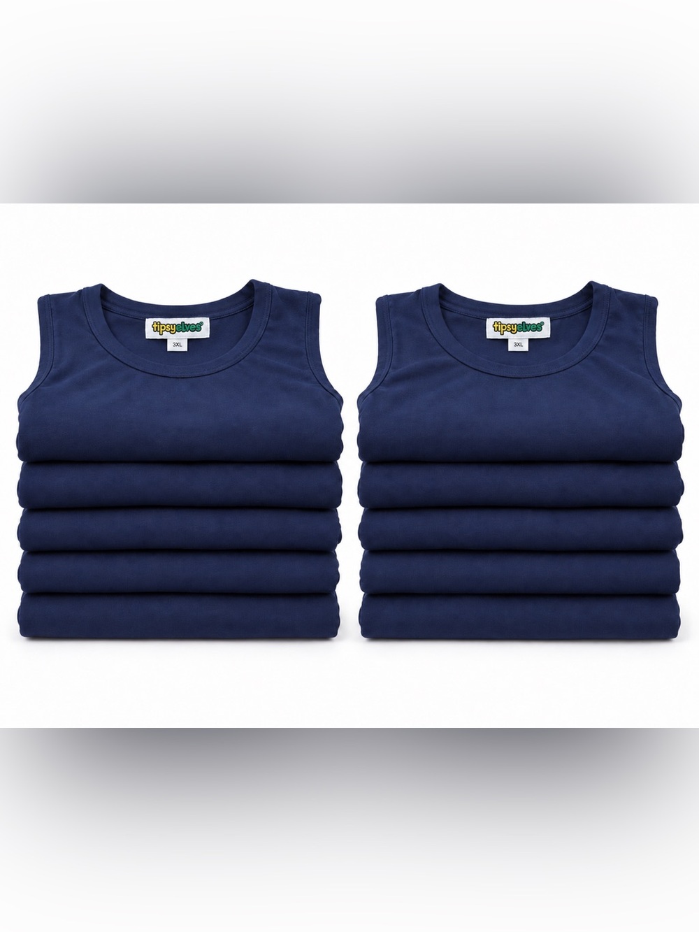 NWOT Tipsy Elves 10-Pack Women’s 3XL Navy Swing Tank Tunic Tops - Picture 5 of 5